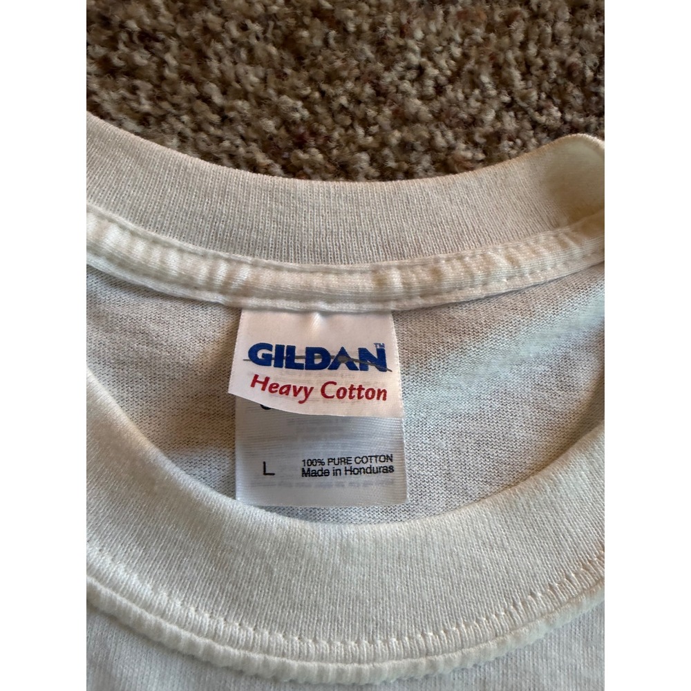 Gildan Barack Obama Change Graphic T-Shirt Mens Large White Y2k - Picture 2 of 5